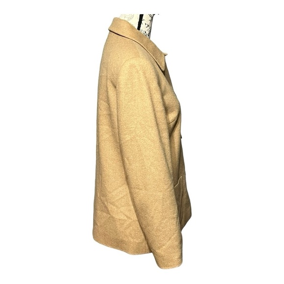 Talbots Vintage Italian Camel Hair Button Front Shacket Tan Size 4 - Picture 7 of 14